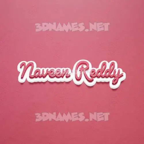 naveen reddy in Red Scribble style - 3D name wallpaper naveen reddy in Red Scribble style - 3D name wallpaper