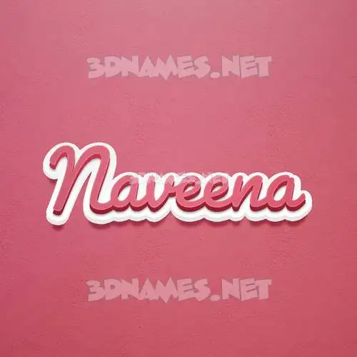 naveena in Red Scribble style - 3D name wallpaper
