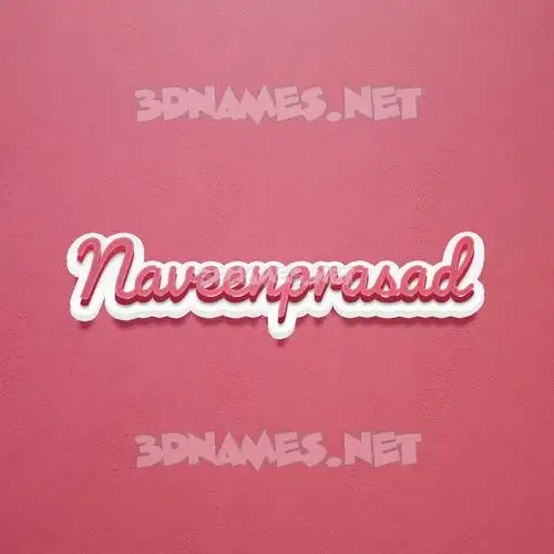 naveenprasad in Red Scribble style - 3D name wallpaper