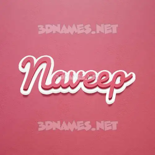 naveep in Red Scribble style - 3D name wallpaper