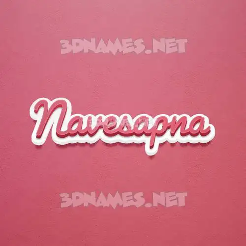 navesapna in Red Scribble style - 3D name wallpaper