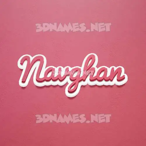 navghan in Red Scribble style - 3D name wallpaper