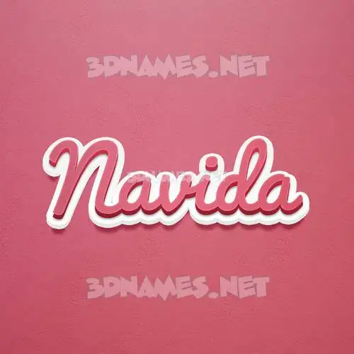 navida in Red Scribble style - 3D name wallpaper