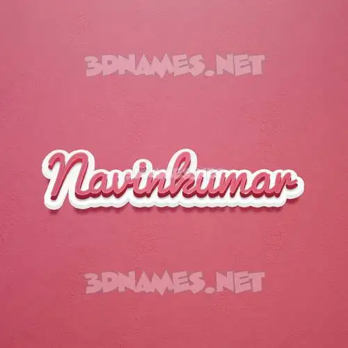 navinkumar in Red Scribble style - 3D name wallpaper