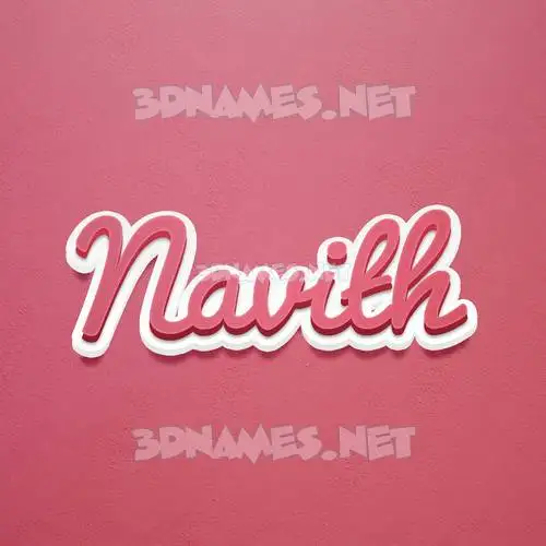 navith in Red Scribble style - 3D name wallpaper