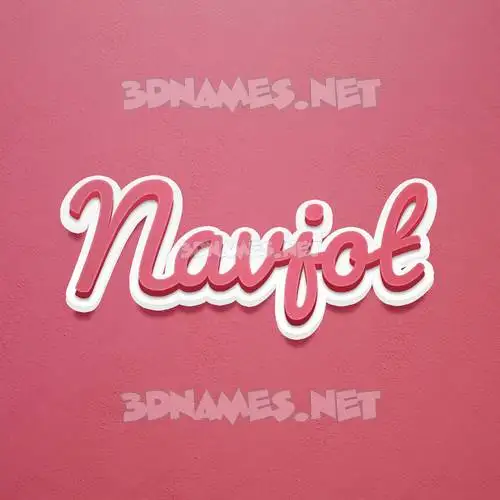 navjot in Red Scribble style - 3D name wallpaper