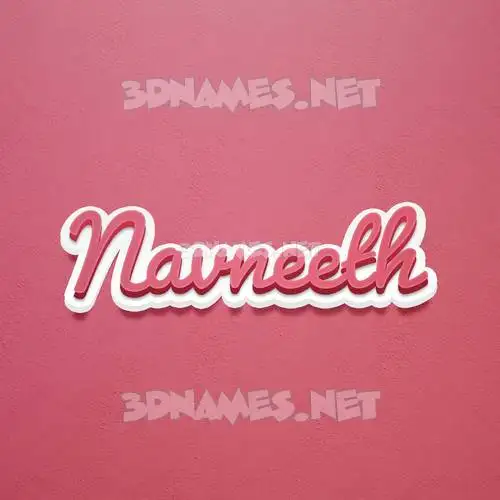 navneeth in Red Scribble style - 3D name wallpaper
