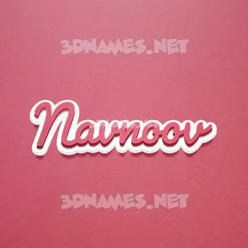 navnoov in Red Scribble style - 3D name wallpaper
