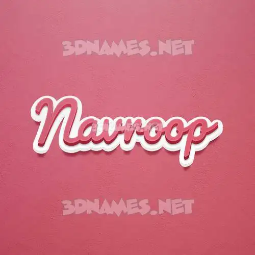 navroop in Red Scribble style - 3D name wallpaper