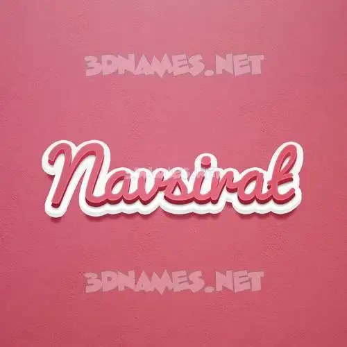 navsirat in Red Scribble style - 3D name wallpaper