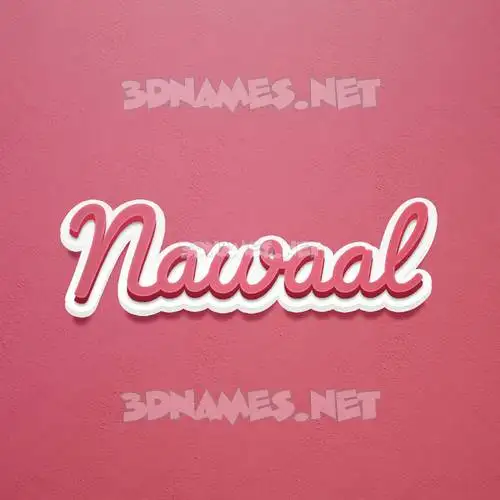 nawaal in Red Scribble style - 3D name wallpaper