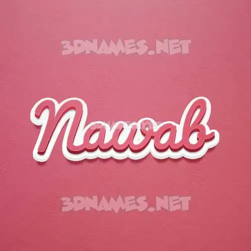 nawab in Red Scribble style - 3D name wallpaper nawab in Red Scribble style - 3D name wallpaper