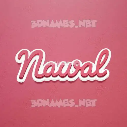 nawal in Red Scribble style - 3D name wallpaper