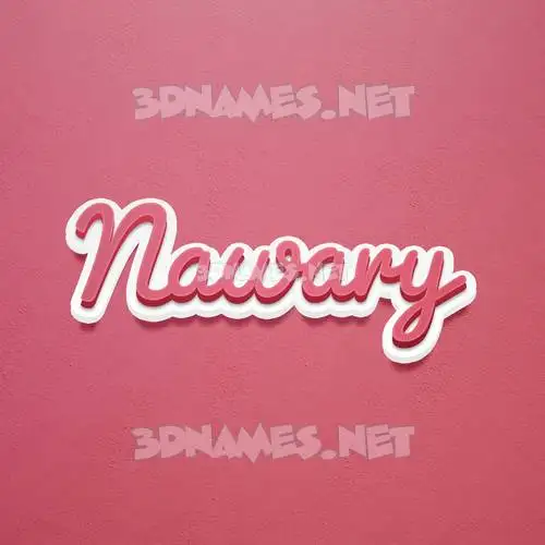 nawary in Red Scribble style - 3D name wallpaper
