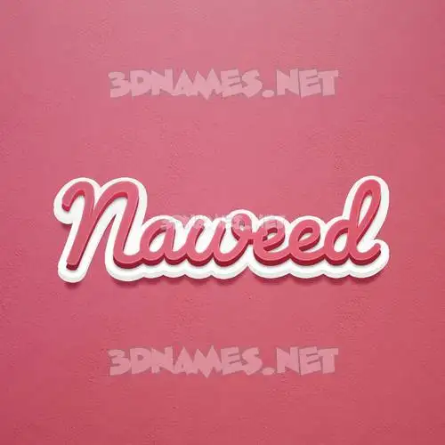naweed in Red Scribble style - 3D name wallpaper