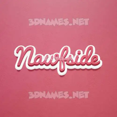 nawfside in Red Scribble style - 3D name wallpaper