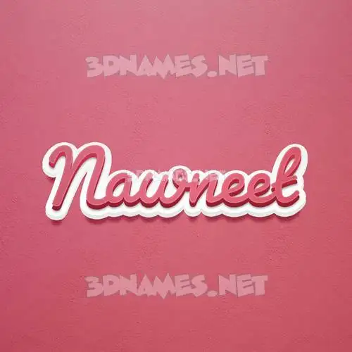 nawneet in Red Scribble style - 3D name wallpaper