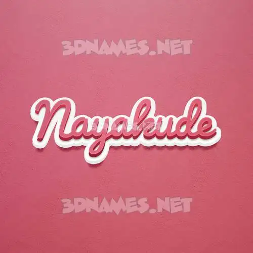 nayakude in Red Scribble style - 3D name wallpaper