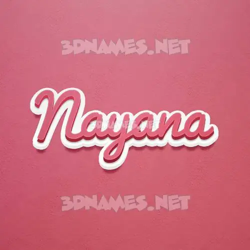 nayana in Red Scribble style - 3D name wallpaper