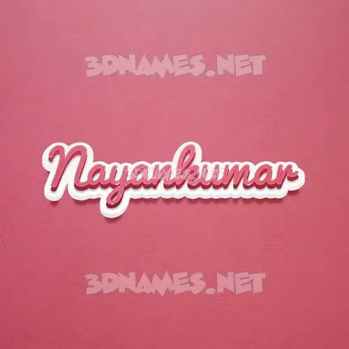 nayankumar in Red Scribble style - 3D name wallpaper