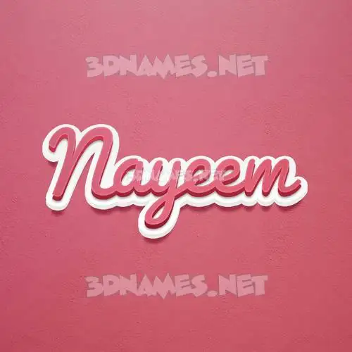 nayeem in Red Scribble style - 3D name wallpaper