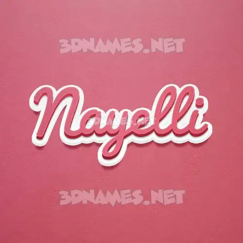 nayelli in Red Scribble style - 3D name wallpaper