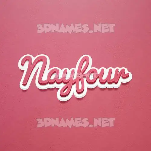nayfour in Red Scribble style - 3D name wallpaper