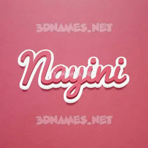 nayini in Red Scribble style - 3D name wallpaper