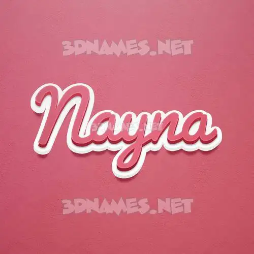 nayna in Red Scribble style - 3D name wallpaper