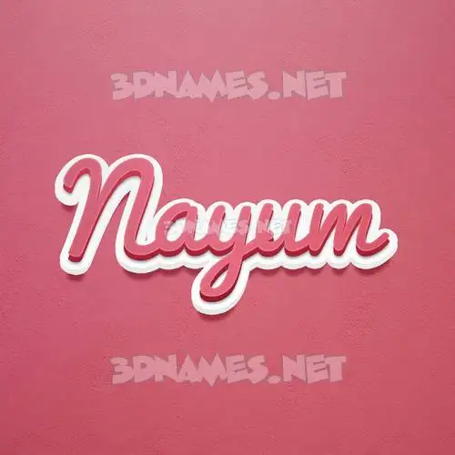 nayum in Red Scribble style - 3D name wallpaper