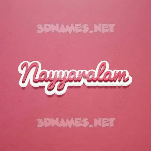 nayyaralam in Red Scribble style - 3D name wallpaper