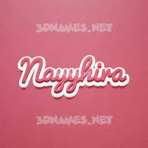 nayyhira in Red Scribble style - 3D name wallpaper