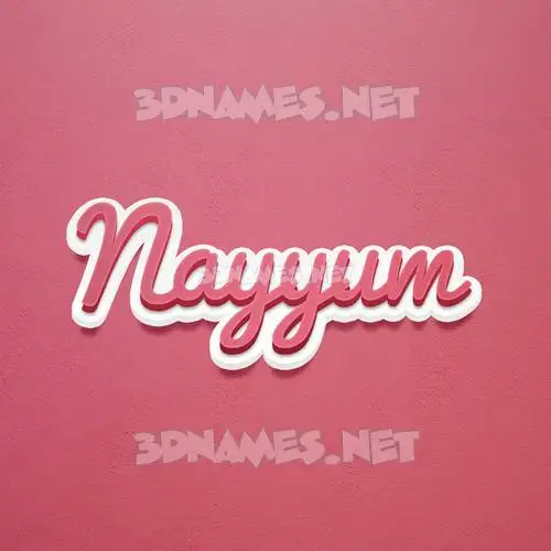 nayyum in Red Scribble style - 3D name wallpaper
