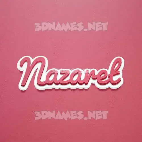 nazaret in Red Scribble style - 3D name wallpaper