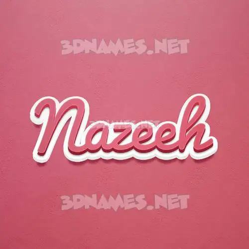 nazeeh in Red Scribble style - 3D name wallpaper