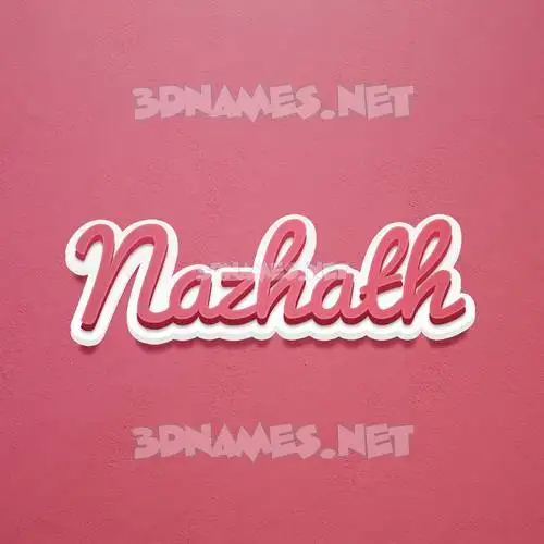 nazhath in Red Scribble style - 3D name wallpaper nazhath in Red Scribble style - 3D name wallpaper