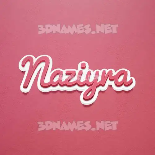 naziyra in Red Scribble style - 3D name wallpaper