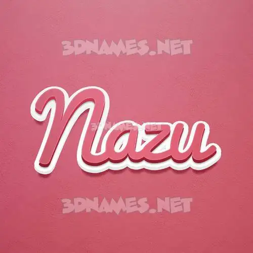 nazu in Red Scribble style - 3D name wallpaper