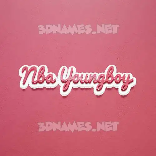 nba youngboy in Red Scribble style - 3D name wallpaper