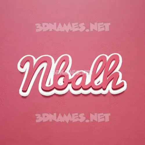 nbalh in Red Scribble style - 3D name wallpaper nbalh in Red Scribble style - 3D name wallpaper