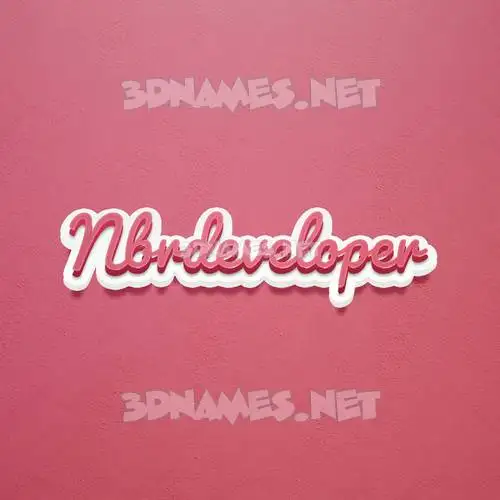 nbrdeveloper in Red Scribble style - 3D name wallpaper
