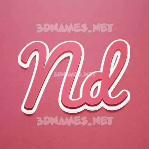 nd in Red Scribble style - 3D name wallpaper nd in Red Scribble style - 3D name wallpaper
