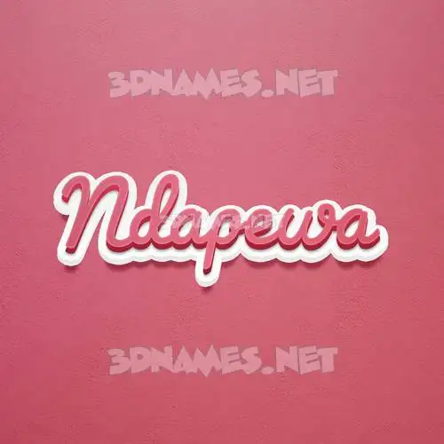 ndapewa in Red Scribble style - 3D name wallpaper