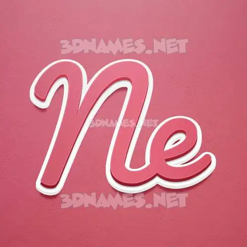 ne in Red Scribble style - 3D name wallpaper ne in Red Scribble style - 3D name wallpaper
