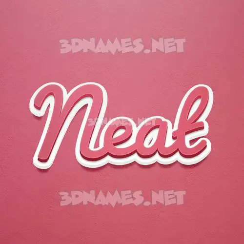 neat in Red Scribble style - 3D name wallpaper