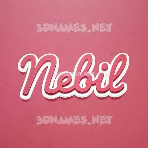 nebil in Red Scribble style - 3D name wallpaper nebil in Red Scribble style - 3D name wallpaper