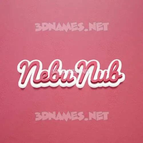 nebu nub in Red Scribble style - 3D name wallpaper nebu nub in Red Scribble style - 3D name wallpaper