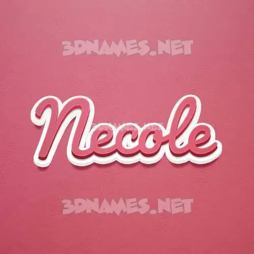 necole in Red Scribble style - 3D name wallpaper necole in Red Scribble style - 3D name wallpaper
