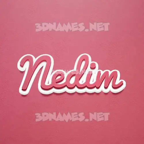 nedim in Red Scribble style - 3D name wallpaper nedim in Red Scribble style - 3D name wallpaper