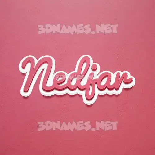 nedjar in Red Scribble style - 3D name wallpaper nedjar in Red Scribble style - 3D name wallpaper